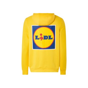 LIVERGY® Herren Sweatjacke mit Lidl-Print (gelb, S (44/46)) - B-Ware neuwertig