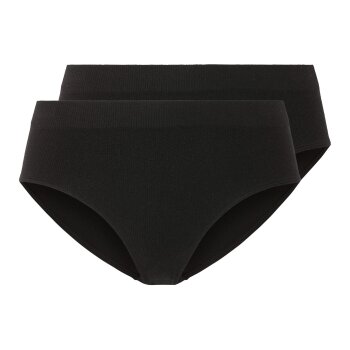 esmara® Damen Hipster, 2 Stück, in modischer Ripp-Qualität (schwarz, L(44/46)) - B-Ware neuwertig