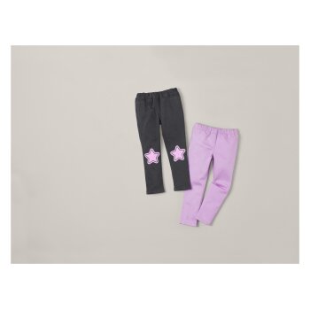 lupilu® Kinder Treggings, 2 Stück, mit Baumwolle (Rosa, 110/116) - B-Ware neuwertig