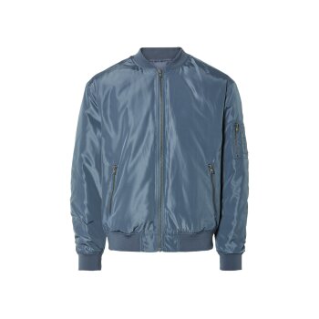LIVERGY® Herren Bomberjacke mit aufgesetzter Reißverschlusstasche (Blau, S (44/46)) - B-Ware neuwertig