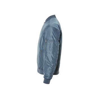 LIVERGY® Herren Bomberjacke mit aufgesetzter Reißverschlusstasche (Blau, S (44/46)) - B-Ware neuwertig