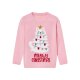 lupilu® Kinder Weihnachtspullover, mit Rippbündchen (rosa, 98/104) - B-Ware neuwertig