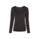 esmara® Damen Langarmshirt mit Rundhalsausschnitt (Schwarz, M(40/42)) - B-Ware neuwertig