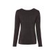 esmara® Damen Langarmshirt mit Rundhalsausschnitt (Schwarz, M(40/42)) - B-Ware neuwertig