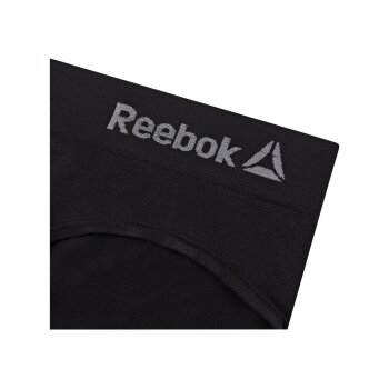 Damen Slips, 3 Stück, mit elastischen Reebok Markenbund (schwarz/grau, M) - B-Ware neuwertig