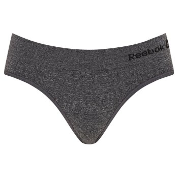 Damen Slips, 3 Stück, mit elastischen Reebok Markenbund (schwarz/grau, M) - B-Ware neuwertig