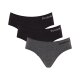 Damen Slips, 3 Stück, mit elastischen Reebok Markenbund (schwarz/grau, M) - B-Ware neuwertig