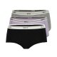 MEXX Damen Hipster, 3 Stück, mit Markenschriftzug (schwarz/lila/grau, S) - B-Ware neuwertig