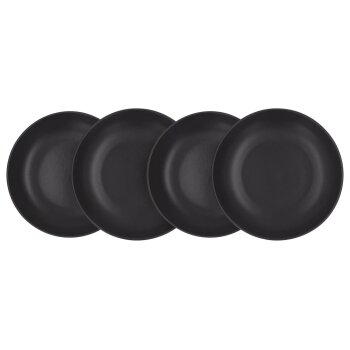 SILVERCREST® Speiseteller- \ Suppenteller-Set, 4-teilig (Speiseteller, Schwarz) - B-Ware neuwertig