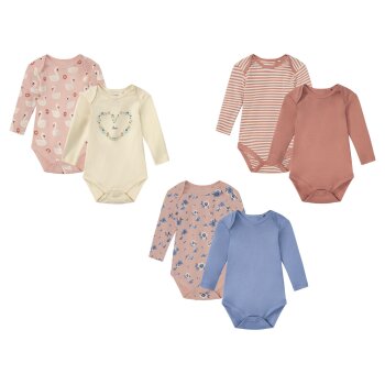 lupilu® Baby Mädchen Langarmbodys, 2 Stück,...