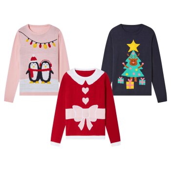 pepperts!® Kinder-Weihnachtspullover, mit LED-Effekt...