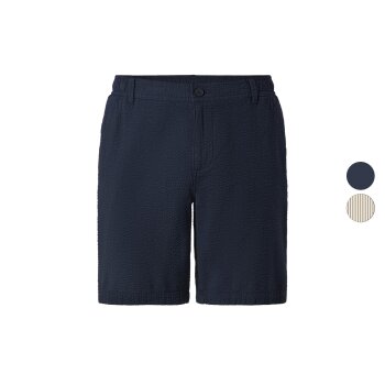ESMARA MEN Herren Seersucker-Shorts, reine Baumwolle -...