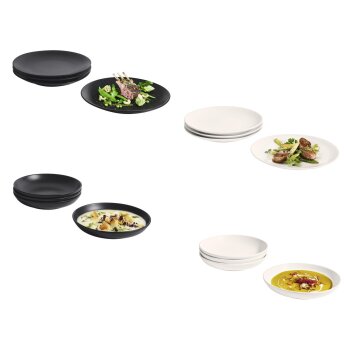 SILVERCREST® Speiseteller- \ Suppenteller-Set,...