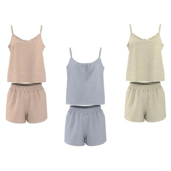 ESMARA® Damen Shorty Musselin-Pyjama - B-Ware