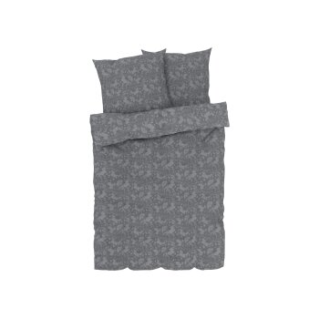 LIVARNO home Bettwäsche aus Baumwollsatin, 220 x 200 cm, grau - B-Ware neuwertig