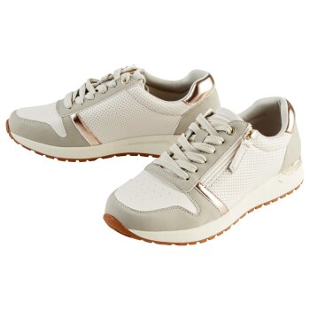 esmara® Damen Sneaker mit Schnürung, leichte Sohle (Beige, 40) - B-Ware sehr gut