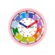 LUPILU® Lern-Wanduhr, analog, rosa - B-Ware neuwertig