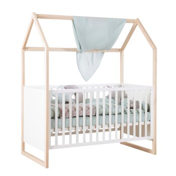 roba Babybett, Hausbett Noah 70 x 140 cm, weiß -...