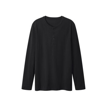 ESMARA MEN Herren Langarmshirt mit Knopfleiste (Navy, M...