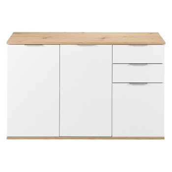 LIVARNO Sideboard, Perlweiß/Artisan-Eiche-Nachbildung - B-Ware neuwertig