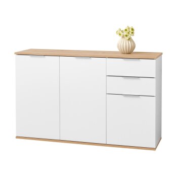LIVARNO Sideboard, Perlweiß/Artisan-Eiche-Nachbildung - B-Ware sehr gut