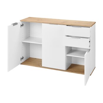 LIVARNO Sideboard, Perlweiß/Artisan-Eiche-Nachbildung - B-Ware sehr gut