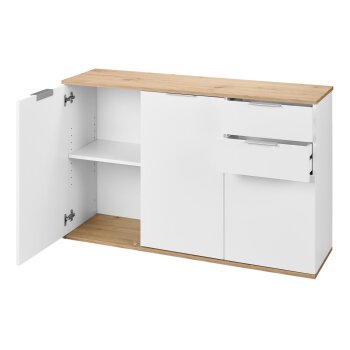 LIVARNO Sideboard, Perlweiß/Artisan-Eiche-Nachbildung - B-Ware sehr gut
