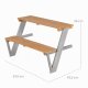 roba Gartenspielhaus mit Spielküche und Picknicktisch, Holz, mehrfarbig lasiert - B-Ware Transportschaden Kosmetisch