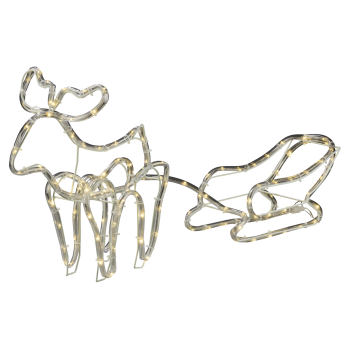 LIVARNO home 3D-Lichterschlauchfiguren, Rentier mit...
