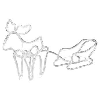 LIVARNO home 3D-Lichterschlauchfiguren, Rentier mit Schlitten - B-Ware neuwertig