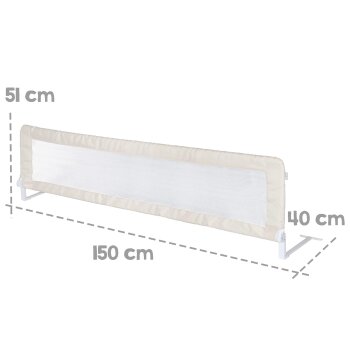 roba Bettschutzgitter, klappbar, 150 cm, beige - B-Ware
