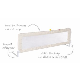 roba Bettschutzgitter, klappbar, 150 cm, beige - B-Ware