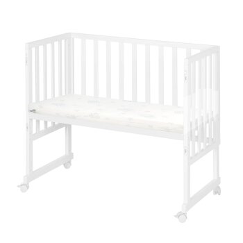 roba Stuben- & Beistellbett 3in1 mit Barriere + Matratze, Holz weiß - B-Ware