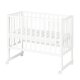 roba Stuben- & Beistellbett 3in1 mit Barriere + Matratze, Holz weiß - B-Ware