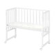 roba Stuben- & Beistellbett 3in1 mit Barriere + Matratze, Holz weiß - B-Ware
