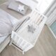 roba Stuben- & Beistellbett 3in1 mit Barriere + Matratze, Holz weiß - B-Ware