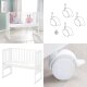 roba Stuben- & Beistellbett 3in1 mit Barriere + Matratze, Holz weiß - B-Ware