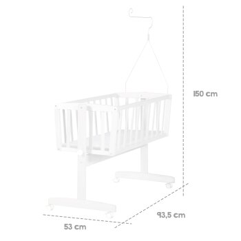 roba Little Stars Komplettwiegenset, 40 x 90 cm, weiß - B-Ware