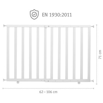 roba Türschutzgitter zum Klemmen, Breite 62 - 106 cm, weiß - B-Ware