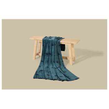 LIVARNO® Kuscheldecke, 130 x 160 cm, blau - B-Ware sehr gut