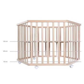 roba Laufgitter Cosiplay, 6-eckig, aus Bio-Buche, inkl. Schutzeinlage roba Style - B-Ware Transportschaden M (Möbel)