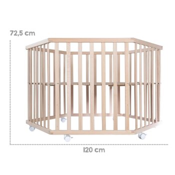 roba Laufgitter Cosiplay, 6-eckig, aus Bio-Buche, inkl. Schutzeinlage roba Style - B-Ware Transportschaden M (Möbel)