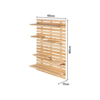 LIVARNO® Variables Wandregal, natur - B-Ware neuwertig