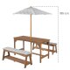 roba Kindersitzgruppe Little Stars, mit Sitzauflage und Schirm, teak - B-Ware gut