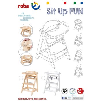roba Treppenhochstuhl Sit Up FUN, natur - B-Ware gut