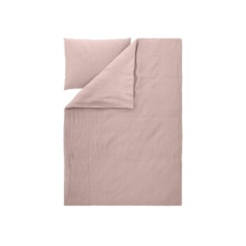 LIVARNO® Musselin-Bettwäsche, 140 x 200 cm, 70 x 90 cm, hellrosa - B-Ware sehr gut