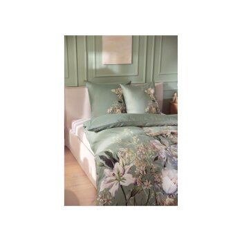 LIVARNO® Satinbettwäsche, 140 x 200 cm, 70 x 90 cm, grün - B-Ware sehr gut