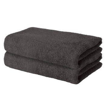 LIVARNO® Frottier-Handtücher, 2 Stück (Grau) - B-Ware neuwertig