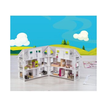 CRELANDO® Puppenhaus-Bastelset - B-Ware neuwertig