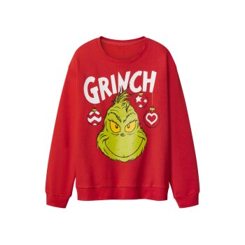 Grinch Damen-Sweathoodie / Sweatpullover, XS, rot -...
